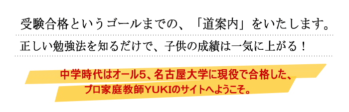プロ家庭教師YUKIのサイト~名古屋市・春日井市で活躍中！